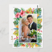 結婚感謝 |トロピカルフォト縁ど ポストカード (正面/裏面)