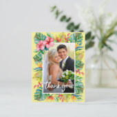 結婚感謝 |トロピカルフォト縁ど ポストカード (スタンド正面)