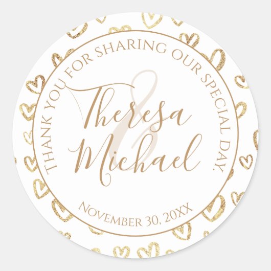 結婚感謝 ラウンドシール (正面)