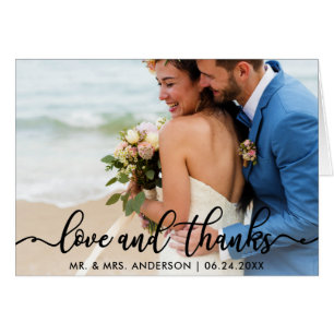 結婚感謝 写真の愛感謝していと折り曲げB
