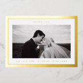 結婚感謝 |写真の追加 箔シーズンカード (正面)