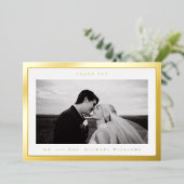 結婚感謝 |写真の追加 箔シーズンカード (立ち正面)