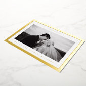 結婚感謝 |写真の追加 箔シーズンカード (回転した状態)