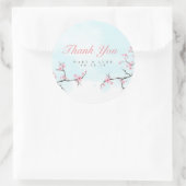 結婚感謝 |水彩さくらんぼ ラウンドシール (バッグ)