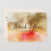 結婚感謝 |水彩文字はがき ポストカード (正面/裏面)