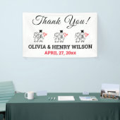 結婚披露宴ありがとう可愛いカップル 横断幕 (トレードショー)