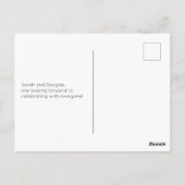 結婚披露宴かわいいお夫婦 ポストカード (裏面)