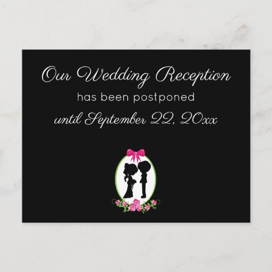 結婚披露宴かわいいお夫婦 ポストカード (正面)