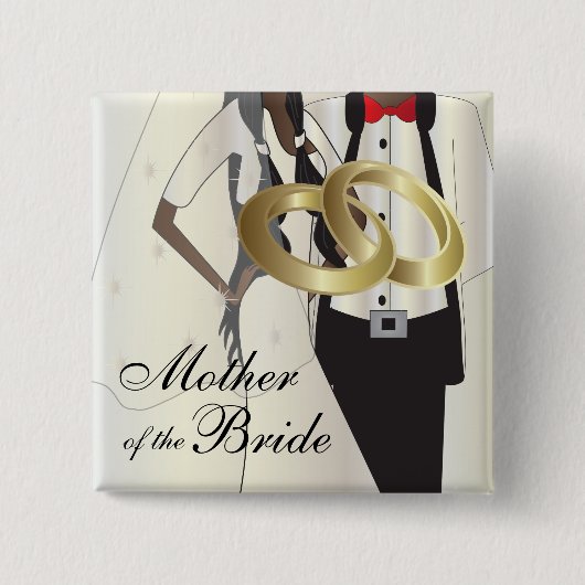 結婚披露宴と家族をパーソナライズ 缶バッジ (正面)