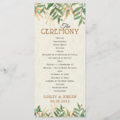 結婚披露宴と結婚式 プログラム (裏面)