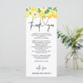 結婚披露宴のお礼の場所設定 メニュー (スタンド正面)