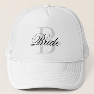 結婚披露宴のための花嫁のモノグラムのトラック運転手の帽子 キャップ