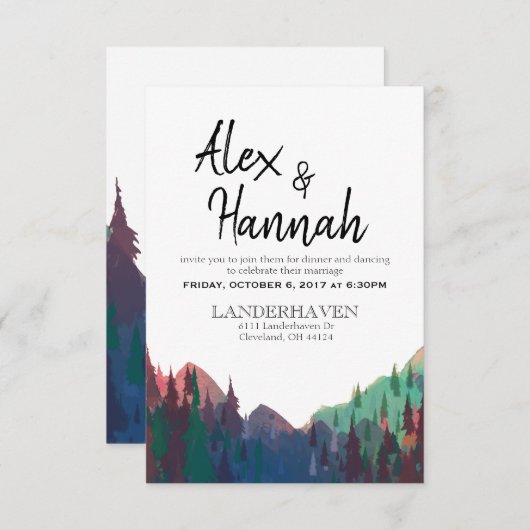 結婚披露宴のみのご案内 招待状 (正面/裏面)