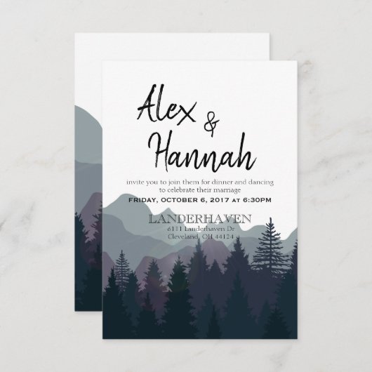 結婚披露宴のみのご案内 招待状 (正面/裏面)