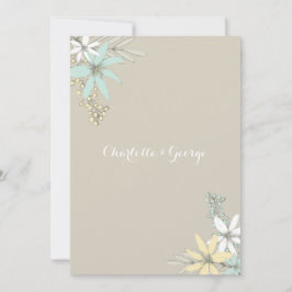 結婚披露宴のみの素朴春の花 招待状