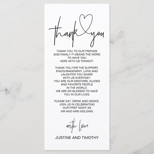 結婚披露宴のテーブルは食器セット感謝していしています メニュー (正面)