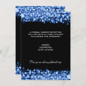 結婚披露宴のパーティーが青 招待状 (正面/裏面)