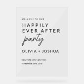 結婚披露宴のミニマリストの後を楽しく アクリルサイン (正面)