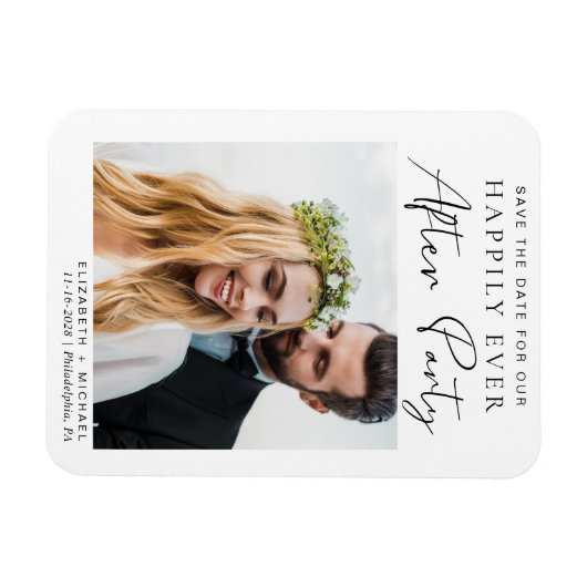 結婚披露宴の写真の日付の保存 マグネット (横)