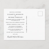 結婚披露宴の写真の日付の保存 案内ポストカード (裏面)