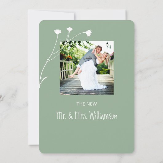 結婚披露宴の写真を撮り終えて幸せに 招待状 (裏面)