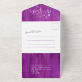 結婚披露宴の写真集の後ずっと幸せに オールインワン招待状 (外側)