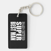 結婚披露宴の好意の板によって証明されるすごい花婿介添人 キーホルダー (裏面)