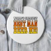 結婚披露宴の好意: 世界のすばらしい花婿介添人 缶バッジ (インサイチュ)