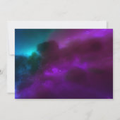結婚披露宴の後ずっと幸せなコスミックパープル 招待状 (裏面)