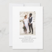 結婚披露宴の後ずっと幸せな写真パーティー 招待状 (裏面)