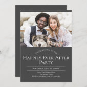 結婚披露宴の後ずっと幸せな写真パーティー 招待状 (正面/裏面)