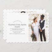 結婚披露宴の後ずっと幸せな写真パーティー 招待状 (正面/裏面)