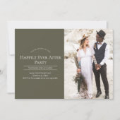 結婚披露宴の後ずっと幸せな写真パーティー 招待状 (正面)