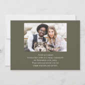 結婚披露宴の後ずっと幸せな写真パーティー 招待状 (裏面)