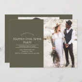結婚披露宴の後ずっと幸せな写真パーティー 招待状 (正面/裏面)