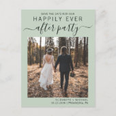 結婚披露宴の後ずっと幸せにデートを保存 案内ポストカード (正面)