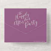 結婚披露宴の後ずっと幸せにムルベリー オールインワン招待状 (裏面)