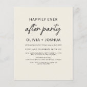 結婚披露宴の後ずっと楽しくベージュのミニマリスト チラシ (正面)