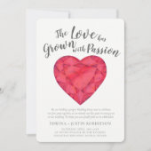 結婚披露宴の後に育ったルビーの水色を愛する 招待状 (正面)