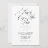 結婚披露宴の後のパーティーの幸せエレガント 招待状 (正面)