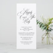 結婚披露宴の後のパーティーの幸せエレガント 招待状 (スタンド正面)
