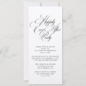 結婚披露宴の後のパーティーの幸せエレガント 招待状 (正面)