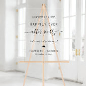 結婚披露宴の後の幸せなパーティー アクリルサイン