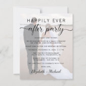 結婚披露宴の後の幸せな写真招待状 (正面)