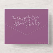 結婚披露宴の後の幸せな日々紫 オールインワン招待状 (裏面)