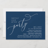 結婚披露宴の後の幸モダン福なパーティー 招待状 (正面)