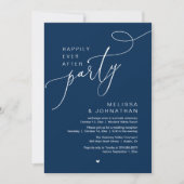 結婚披露宴の後の幸モダン福なパーティー 招待状 (正面)