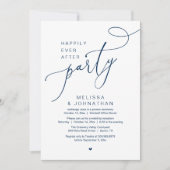 結婚披露宴の後の幸モダン福なパーティー 招待状 (正面)