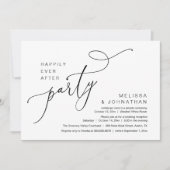 結婚披露宴の後の幸モダン福なパーティー 招待状 (正面)