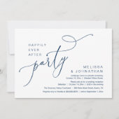 結婚披露宴の後の幸モダン福なパーティー 招待状 (正面)